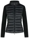 Moncler Padded Zip-up Cardigan In Black