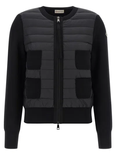 Moncler Tricot Cardigan In Black