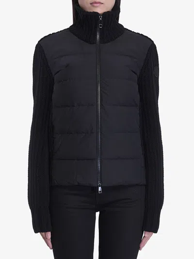 Moncler Tricot Cardigan In Black