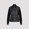 Moncler Black Padded Wool Zip-up Down Jacket In Black