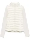 Moncler Short Quilted Down Jacket With High Neck In White