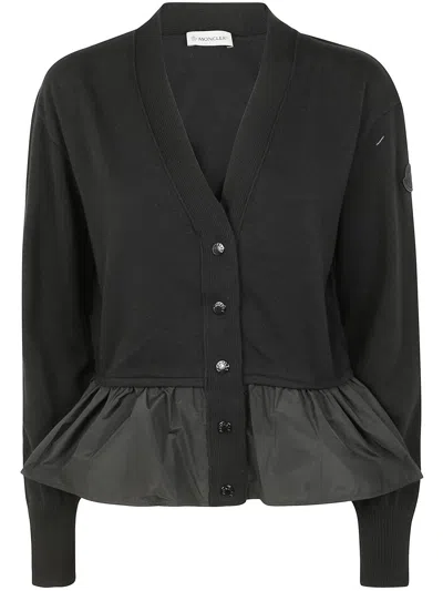 Moncler Tricot Cardigan Clothing In Black