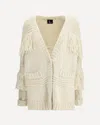 Moncler Cream Polyamide Cardigan In Neutral