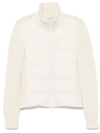 Moncler Tricot Cardigan In White