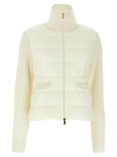 Moncler Tricot Cardigan In White