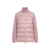 Moncler Puffer Front Down Wool Jacket In Multicolor