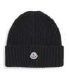 Moncler Tricot Cotton Beanie In Black