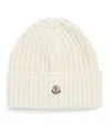 Moncler Tricot Cotton Beanie In White