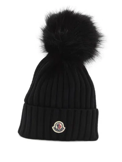 Moncler Tricot Hat Accessories In Black