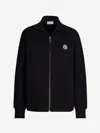 Moncler Tricot Logo Cardigan In Long Neck