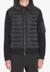 Moncler Tricot Logo Patch Zip-up Cardigan In Black