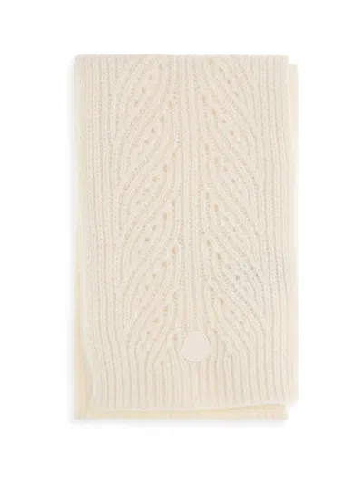 Moncler Tricot Scarf In Natural