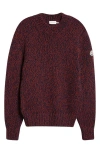 Moncler Men's Melange Wool Mock-neck Sweater In Red/blue