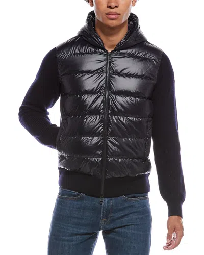 Moncler Tricot Wool Cardigan In Black
