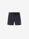 Moncler Swim Shorts With Elastic Waistband And Pockets In Blue