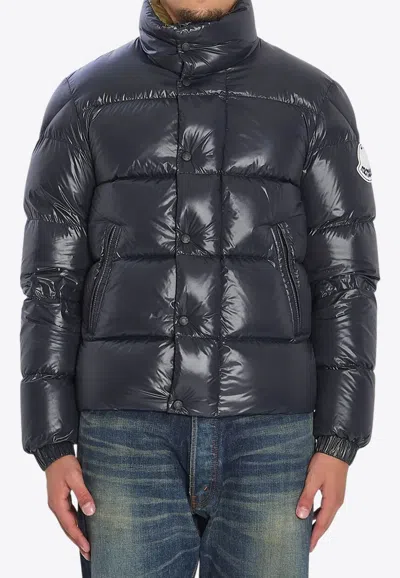 Moncler Men Tripiti Short Down Jacket Navy In Blue