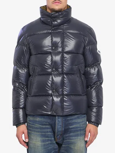 Moncler Men Tripiti Short Down Jacket Navy In Blue