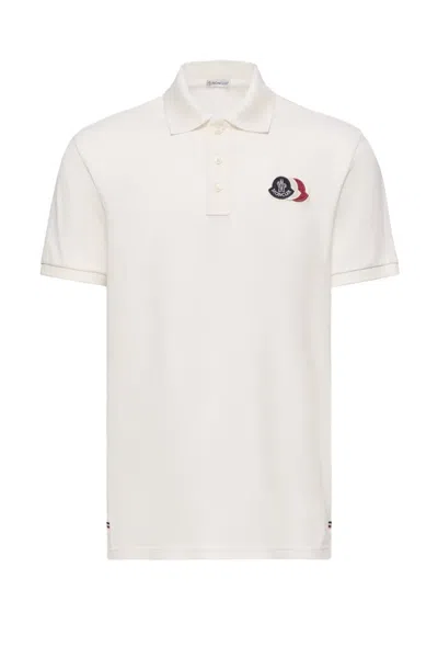 Moncler Triple Logo Polo In Yellow
