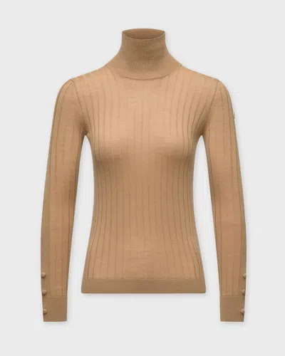 MONCLER MONCLER SWEATER LOGO WOOL POLO NECK JUMPER