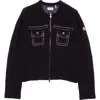 Moncler Trompe L'oeil Bouclé Knit & Down Cardigan