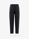 Moncler Grenoble Black Cargo Pants With Adjustable Waist In Stretch Fabric Woman In Black