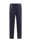 Moncler Logo-patch Trousers In Blue