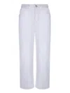 Moncler White Cotton Trousers In White