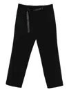 Moncler Straight-leg Trousers With Belt In Black