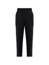 Moncler Black Cargo Pants In Black