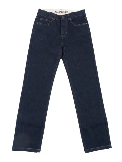 Moncler Kids' Trousers In Blue