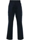Moncler Relaxed Fit Trousers With Cargo Pockets In Blue