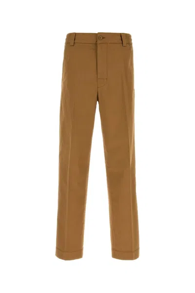 Moncler Cotton Tailored Shorts Straight Leg Waistband In Brown