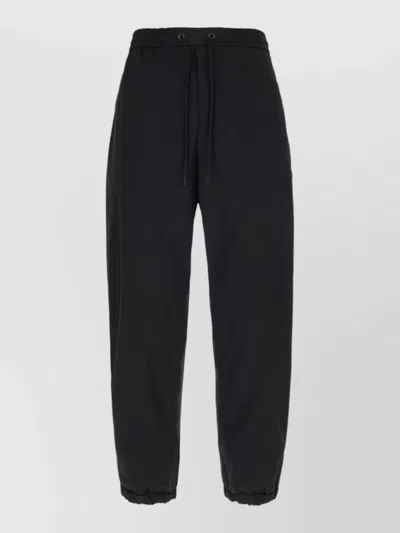 Moncler Trousers Elastic Cuffs Urban Style In Black