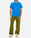Moncler Slim-fit Logo-flocked Cotton-jersey T-shirt In Green