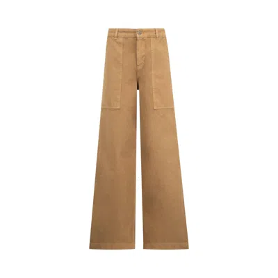 Pre-owned Moncler Trousers 'light Brown' | Women's Size 38
