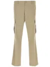 Moncler Beige Stretch Cotton Cargo Pant In Neutral