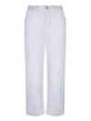 Moncler White Cotton Trousers In White