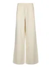 Moncler Wide Leg Cotton Sweatpants White In White