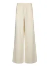 Moncler Wide Leg Cotton Sweatpants White In White