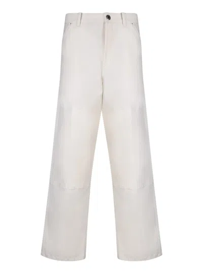 Moncler Trousers In White