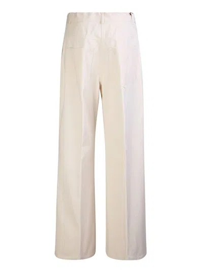 Moncler Cotton Trousers In White