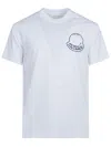 Moncler Men Logo Cotton T-shirt White In White