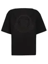 Moncler Logo-patch Cotton T-shirt In Black