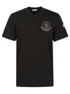 Moncler Logo Embroidered Crew Neck T-shirt Patch In Black