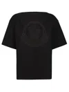 Moncler Logo-patch Cotton T-shirt In Black