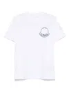 Moncler Men Logo Cotton T-shirt White In White