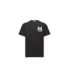 Moncler Cotton T-shirt Featuring Embroidered Patch In Black
