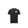 Moncler Cotton T-shirt Featuring Embroidered Patch In Black