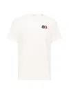 Moncler Short Sleeve Jersey T Shirt Tricolor Collar In Multi