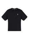 Moncler T-shirt In Cotone In Black